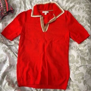 New York & Company women’s orange polo shirt